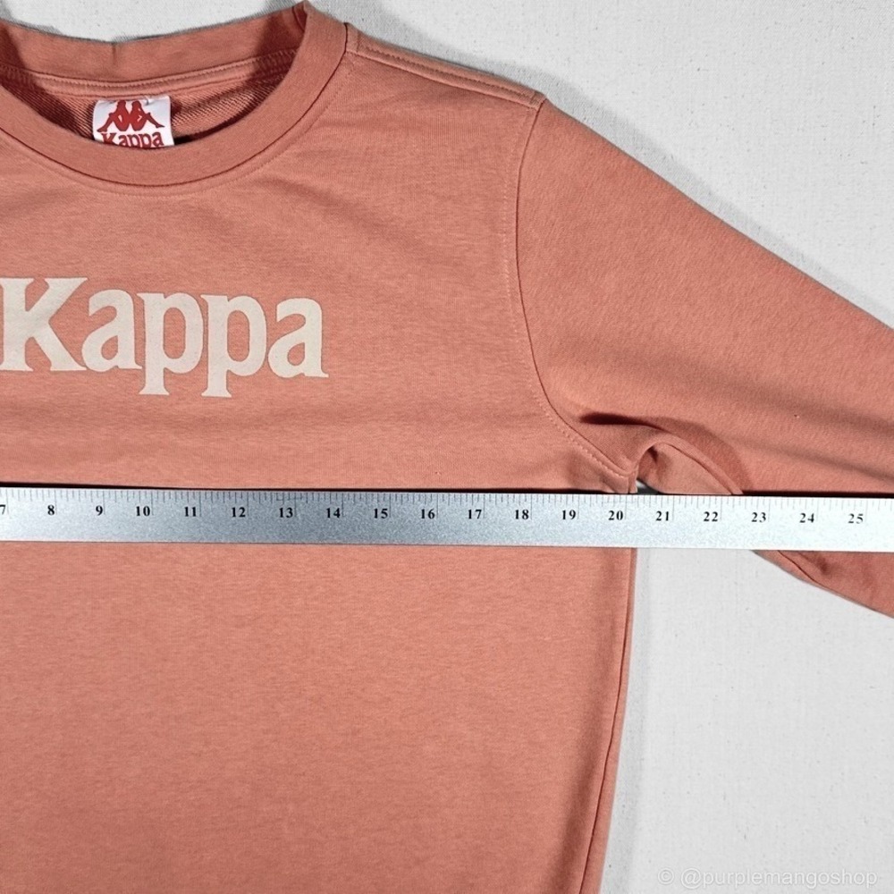 Kappa Authentic Crewneck Pullover Sweatshirt | Coral Peach | Women's SMALL - Picture 7 of 10